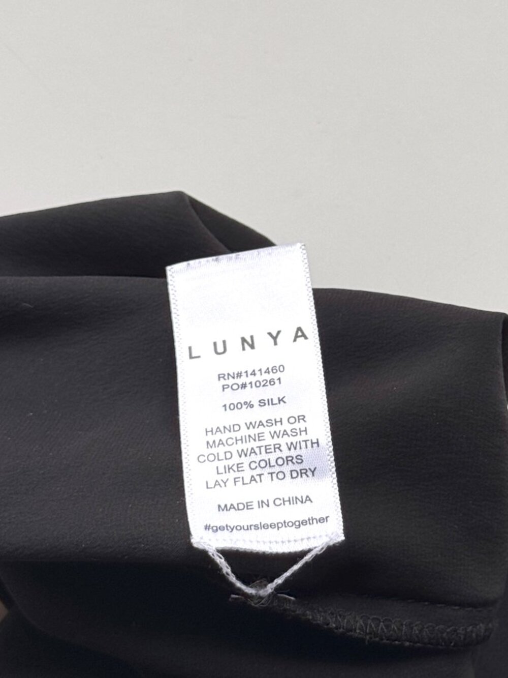 LUNYA Black Washable 100% Silk Crepe V-Neck Open Back A-Line Tank, Size XS - Picture 12 of 12